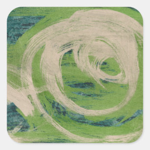 Rand van het water vierkante sticker