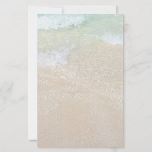 Rand van het Zee Wedding Sand Dollar Uitnodiging (Achterkant)