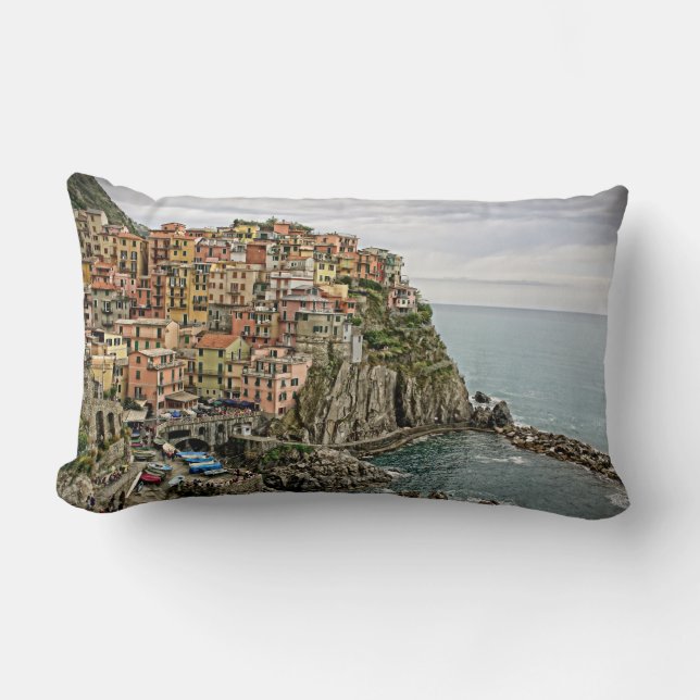 Rand van Italië - Manarola - Pillow Kussen (Voorkant)