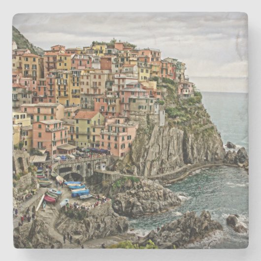 Rand van Italië - Manarola - Stone Onderzetter (Voorkant)