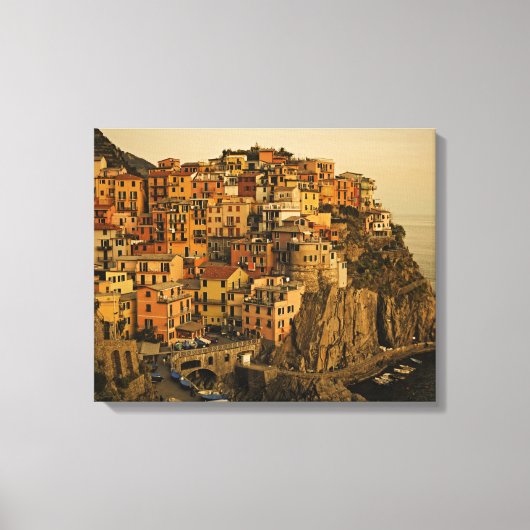Rand van Italië - Manrola - Cinque Terre Canvas Afdruk (Voorkant)