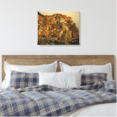 Rand van Italië - Manrola - Cinque Terre Canvas Afdruk (Insitu (Slaapkamer))