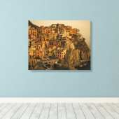 Rand van Italië - Manrola - Cinque Terre Canvas Afdruk (Insitu (Houten vloer))