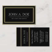 Rand van Limousine Black/Antiek Gold Border Visitekaartje (Voorkant / Achterkant)