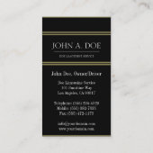 Rand van Limousine Black/Antiek Gold Border Visitekaartje (Achterkant)