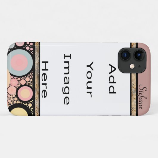 Rand van rand van afdruk en zwarte cirkel Case-Mate iPhone case (Achterkant (horizontaal))