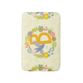 Rand van wilde bloemen Geel rood alfabet letter B Badmat (Voorkant Verticaal)