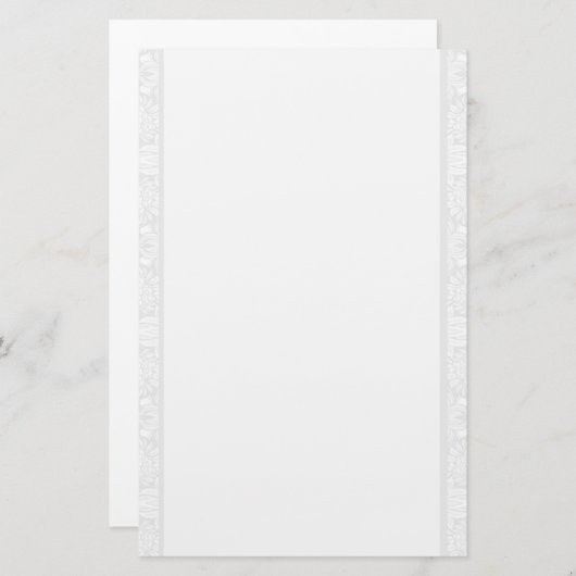 Rand van wit kant briefpapier (Voorkant / Achterkant)