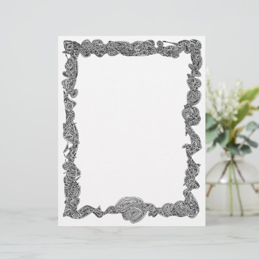 Rand voor scherpe afdruk Letterkop - zwart (Staand voorkant)