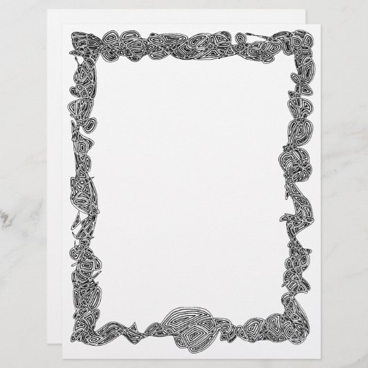 Rand voor scherpe afdruk Letterkop - zwart (Voorkant / Achterkant)