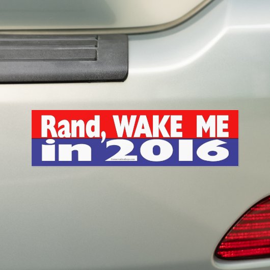 Rand, Wake Me in 2016 Bumpersticker (Op auto)