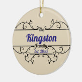 Rand wijnstokken splitsen Aangepast Keramisch Ornament (Links)