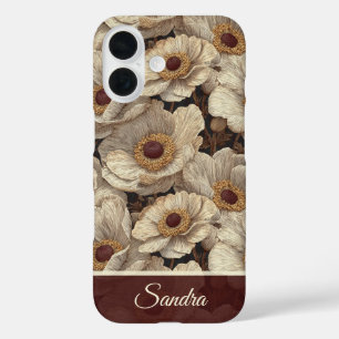 Rand Zeeanemoon Naam Verjaardagscadeau iPhone 16 Hoesje