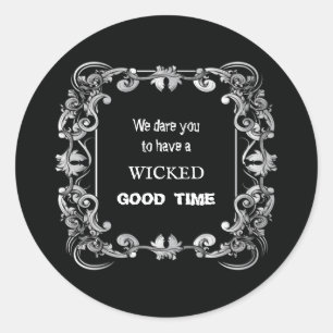rand zwarte halloween ronde sticker