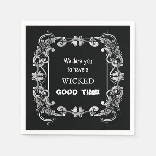  rand zwarte halloween servet (Voorkant)