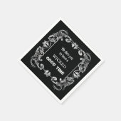  rand zwarte halloween servet (Hoek)