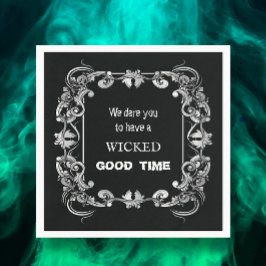  rand zwarte halloween servet