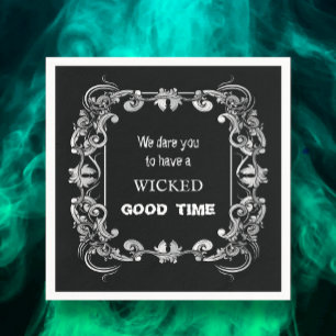 rand zwarte halloween servet