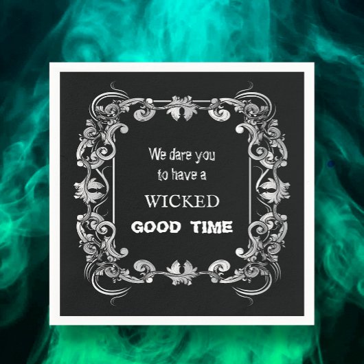  rand zwarte halloween servet