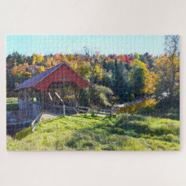 Randall Covered Bridge in de herfst, Vermont Legpuzzel