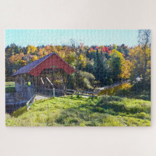 Randall Covered Bridge in de herfst, Vermont Legpuzzel
