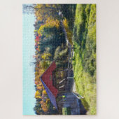 Randall Covered Bridge in de herfst, Vermont Legpuzzel (Verticaal)