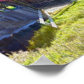 Randall Covered Bridge in de herfst, Vermont Poster (Hoek)