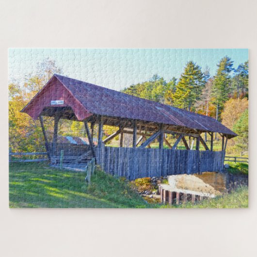Randall Covered Bridge, Lyndonville, Vermont Legpuzzel (Horizontaal)