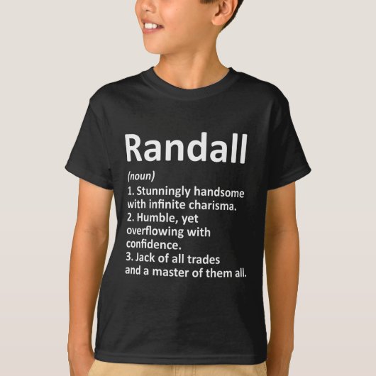 Randall Definition Personalised Name Funny Birthda T-shirt (Voorkant)