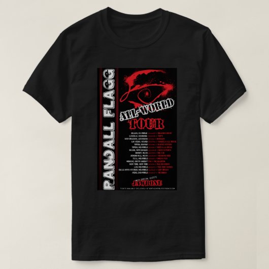 Randall Flagg World Tour- 80s MetalRock Style Clas T-shirt (Design voorkant)