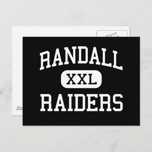 Randall - Raiders - High School - Amarillo Texas Briefkaart (Voorkant / Achterkant)
