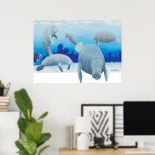 Randalls manatees poster (Thuiskantoor)