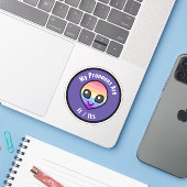  randapparaten - Xenogender Alien Sticker (Laptop met iPhone)