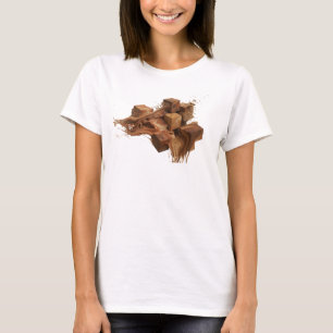 Randappelig Oranje Abstracte Kubussen Origineel De T-shirt