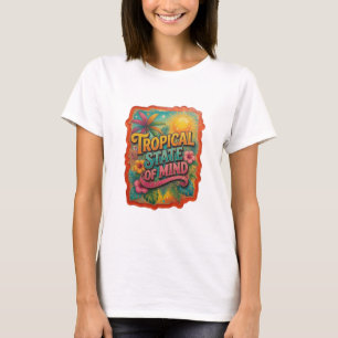 Randappelsin TROPISCHE GEESTESSTAND Artistiek Moti T-shirt
