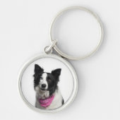 Randcode voor Collie Sleutelhanger (Voorkant)