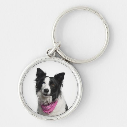 Randcode voor Collie Sleutelhanger (Voorkant)