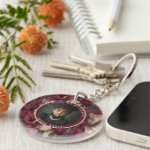 Rande geschenken voor hem foto calla lilies sleutelhanger (Voorkant Rechts)