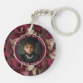 Rande geschenken voor hem foto calla lilies sleutelhanger (Achterkant)