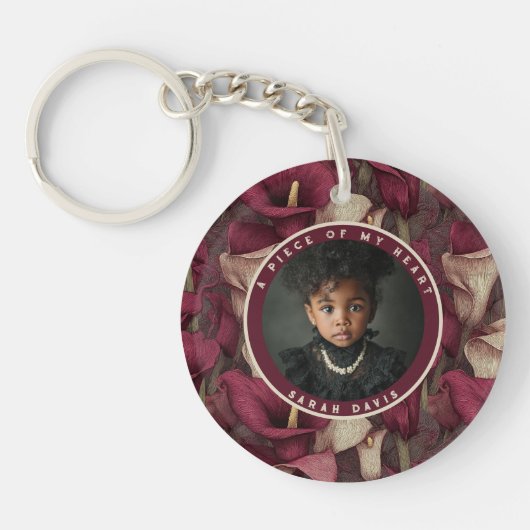 Rande geschenken voor hem foto calla lilies sleutelhanger (Voorkant)