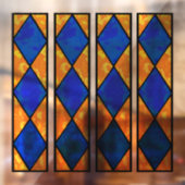 Randen van het venster "Glas in lood Effect" in bl Raamsticker (Vel 2)