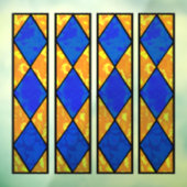 Randen van het venster "Glas in lood Effect" in bl Raamsticker (Vel 3)