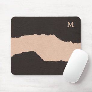 Randen van zwart-wit en beige Torn Muismat