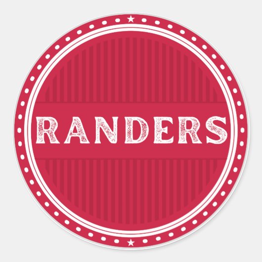 Randers City Pride Embleem – Deense identiteit Ronde Sticker (Voorkant)