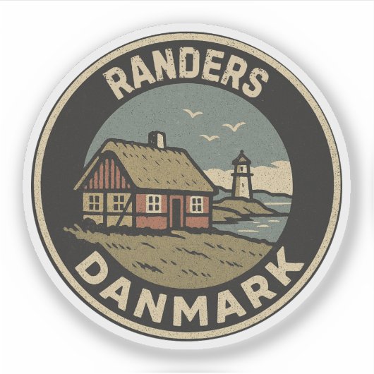 Randers, Denemarken Danmark Sticker (Voorkant)
