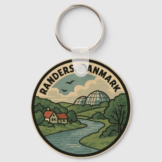 Randers Denemarken Koepels Sleutelhanger (Voorkant)