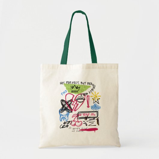 Randgraffiti Doodle Hart & Stedelijke Sketch Colla Tote Bag (Voorkant)