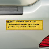 Randi Rhodes zei het: Bumpersticker (Op auto)