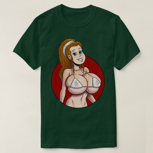 Randi white bikini t-shirt (Design voorkant)