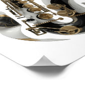Randig Goud ABSTRACTE KUNST Grafisch ontwerp Poster (Hoek)